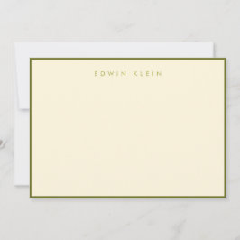 Hudson Green Flat Noteカード5"x7" ノートカード