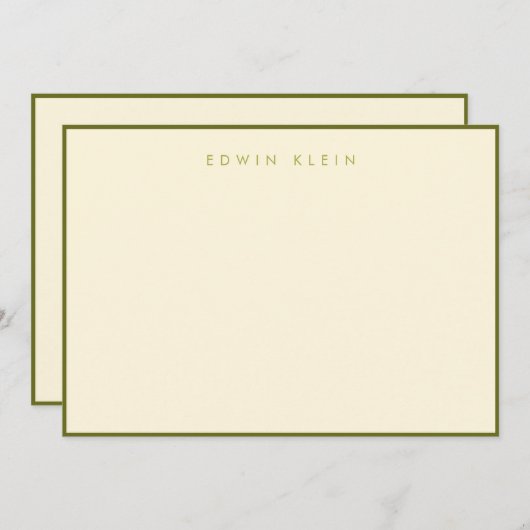 Hudson Green Flat Noteカード5"x7" ノートカード (正面/裏面)