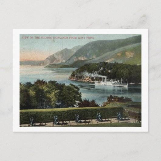 Hudson Highlands from West Point, NY 1911ヴィンテージ ポストカード (正面)