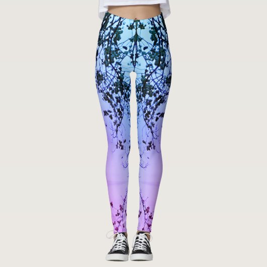 Hudson Leggings Pink Blue Purple Fade レギンス (正面)