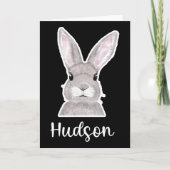 Hudson Name Easter Bunny Custom Name Good Friday  カード (正面)