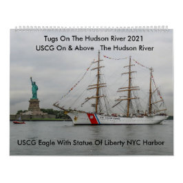Hudson River 2021 Calendarの上と上のUSCG カレンダー