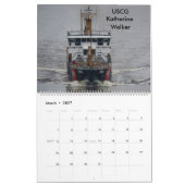 Hudson River 2021 Calendarの上と上のUSCG カレンダー (3月 2027)