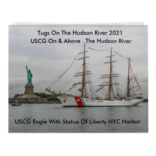 Hudson River 2021 Calendarの上と上のUSCG カレンダー (カバー)