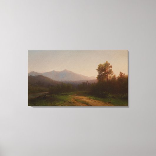 Hudson River Landscape, c.1860-5 (キャンバス上の油) キャンバスプリント (正面)