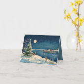 Hudson Valley Americana Storybook Christmas Card カード (黄色い花)