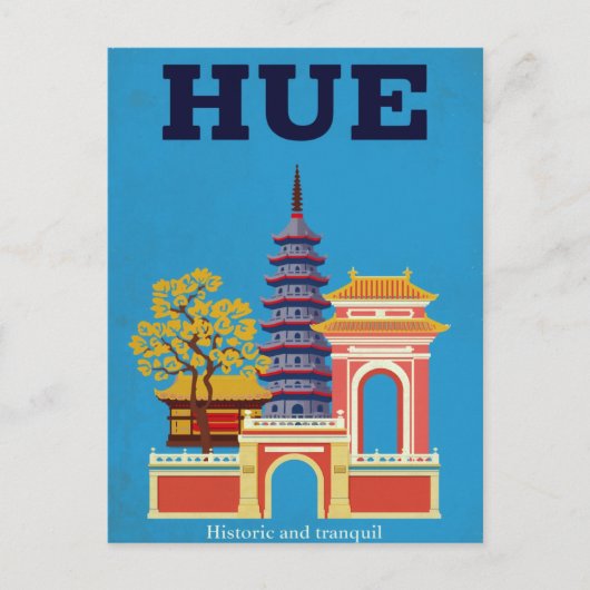 Hue Vietnam Historic Pagoda ポストカード (正面)