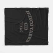 Hueco Tanks College Style Rock Climbing Area Desig フリースブランケット (正面(横))