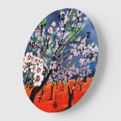 Huerto de Almendros Painting by Alfred Fox ラージ壁時計 (傾斜)