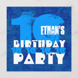 HUES of BLUE 10th Birthday Party 10歳V02A 招待状