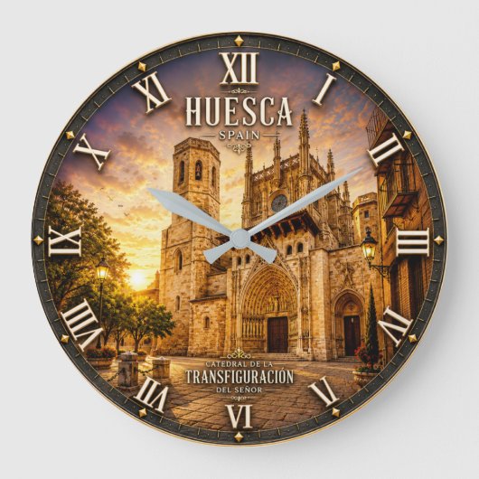 Huesca Spain Catedral de la Transfiguración ラージ壁時計 (正面)