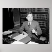 Huey Long At His Desk - The Kingfish - 1935 ポスター (正面)