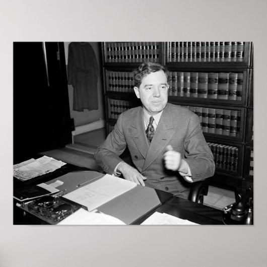 Huey Long At His Desk - The Kingfish - 1935 ポスター (正面)