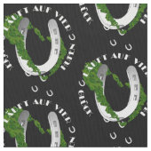 Hufeisen Glücksklee - Glück läuft auf vier Hufen ファブリック (クローズアップ)