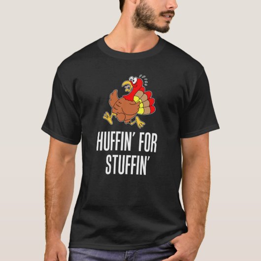 Huffin Stuffin Thanksgivingのランニング Tシャツ (正面)