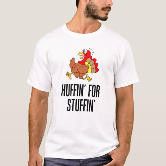 Huffin Stuffin Thanksgivingのランニング Tシャツ (正面)