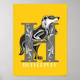 HUFFLEPUFF™クロスシャッチエンブレム ポスター
