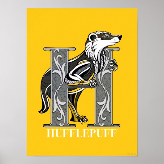 HUFFLEPUFF™クロスシャッチエンブレム ポスター (正面)