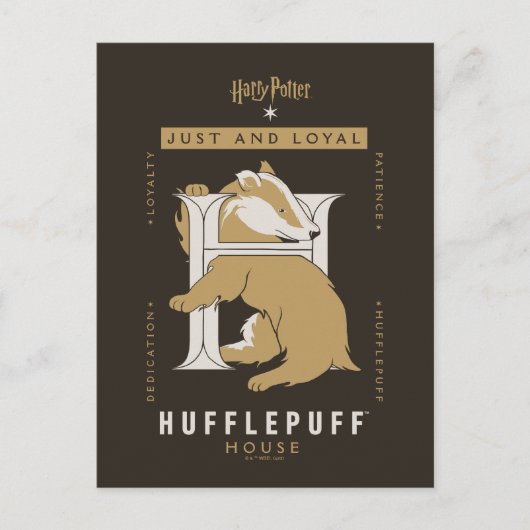 HUFFLEPUFF™ハウスジャスト&ロイヤル ポストカード (正面)