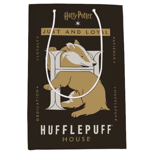 HUFFLEPUFF™ハウスジャスト&ロイヤル ミディアムペーパーバッグ (正面)