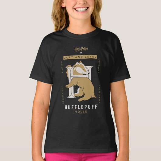HUFFLEPUFF™ハウスジャスト&ロイヤル Tシャツ (正面)