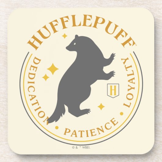 HUFFLEPUFF™バダーガーハウスプライドバッジ コースター (正面)
