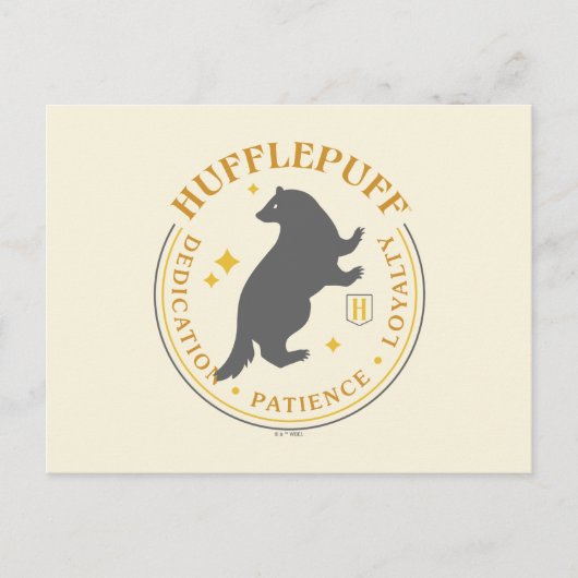 HUFFLEPUFF™バダーガーハウスプライドバッジ ポストカード (正面)
