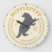 HUFFLEPUFF™バダーガーハウスプライドバッジ ラージ壁時計 (正面)