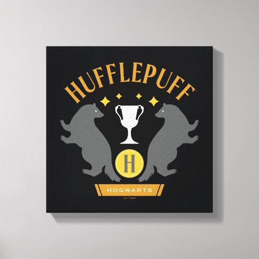 HUFFLEPUFF™バッジャー&カップハウスプライドグラフィック キャンバスプリント (正面)