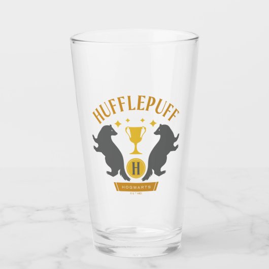 HUFFLEPUFF™バッジャー&カップハウスプライドグラフィック タンブラーグラス (正面)
