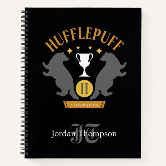HUFFLEPUFF™バッジャー&カップハウスプライドグラフィック ノートブック (正面)