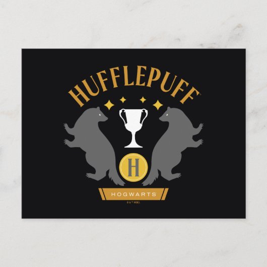 HUFFLEPUFF™バッジャー&カップハウスプライドグラフィック ポストカード (正面)