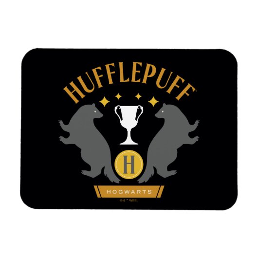 HUFFLEPUFF™バッジャー&カップハウスプライドグラフィック マグネット (横)
