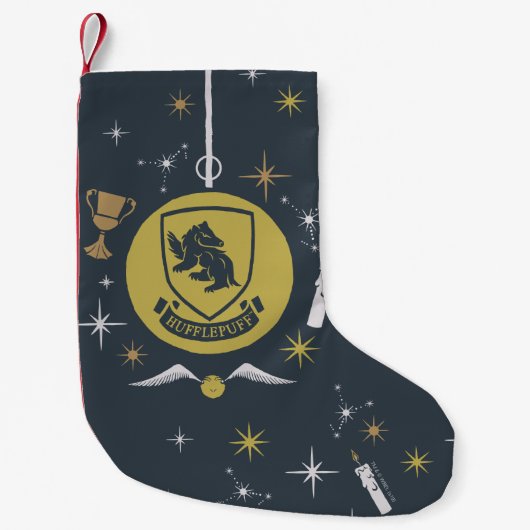 HUFFLEPUFF™ホリデーバウブルグラフィック スモールクリスマスストッキング (正面)