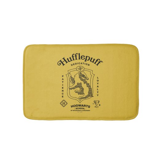 HUFFLEPUFF™徽章 忠誠 忍耐 奉献 バスマット (正面)