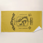 HUFFLEPUFF™ 忠誠心 粘り強さ 忠誠 クレスト ビーチタオル (正面)
