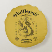 HUFFLEPUFF™ 忠誠心 粘り強さ 忠誠 クレスト ラウンドクッション (裏面)