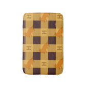HUFFLEPUFF™格子模様のチェック バスマット (正面縦)