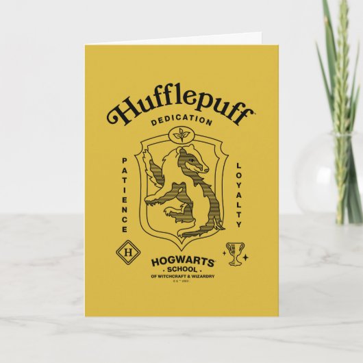 HUFFLEPUFF™ 誠実さ 忍耐 忠誠 クラスト カード (正面)