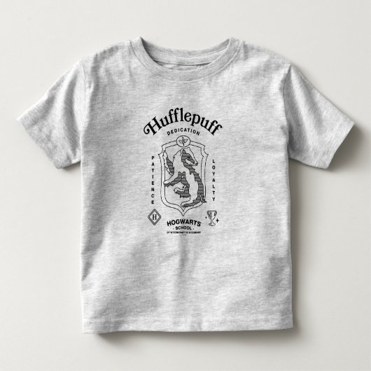 HUFFLEPUFF™ 誠実さ 忍耐 忠誠 クラスト トドラーTシャツ (正面)