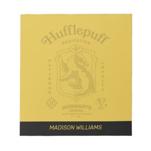 HUFFLEPUFF™ 誠実さ 忍耐 忠誠 クレスト ノートパッド