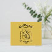 HUFFLEPUFF™ 誠実さ 忍耐 忠誠 クレスト ポストカード (スタンド正面)