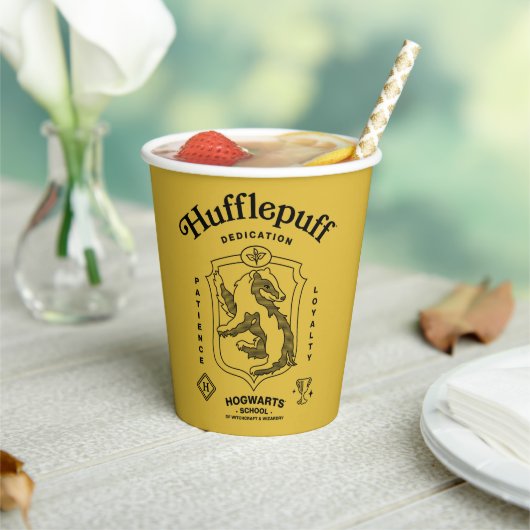HUFFLEPUFF™ 誠実さ 忍耐 忠誠 クレスト 紙コップ (インサイチュ)
