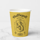 HUFFLEPUFF™ 誠実さ 忍耐 忠誠 クレスト 紙コップ (裏面)