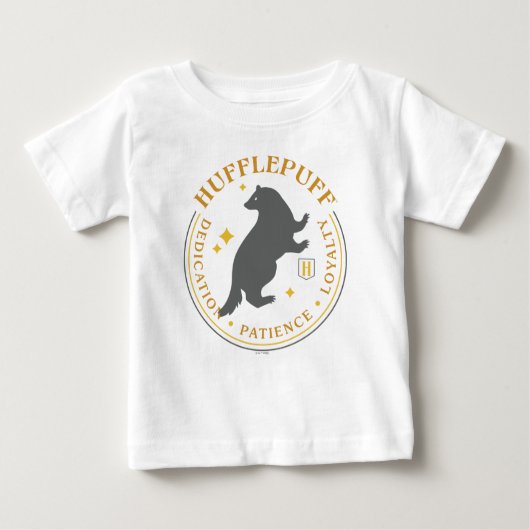 HUFFLEPUFF™ Badger House Pride Badge ベビーTシャツ (正面)