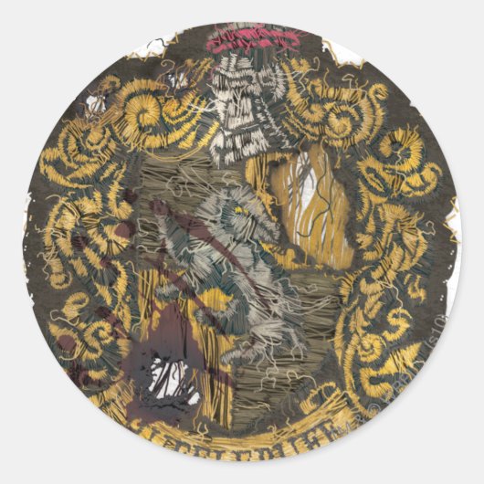 Hufflepuff Crest – 破棄 ラウンドシール (正面)