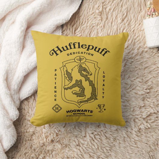 HUFFLEPUFF™ Dedication Patience Loyalty Crest クッション (ブランケット)