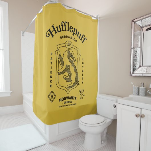 HUFFLEPUFF™ Dedication Patience Loyalty Crest シャワーカーテン (インサイチュ)