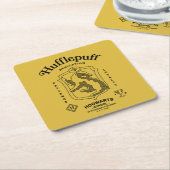 HUFFLEPUFF™ Dedication Patience Loyalty Crest スクエアペーパーコースター (アングル)