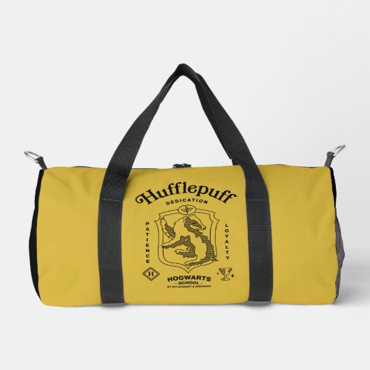 HUFFLEPUFF™ Dedication Patience Loyalty Crest ダッフルバッグ (正面)